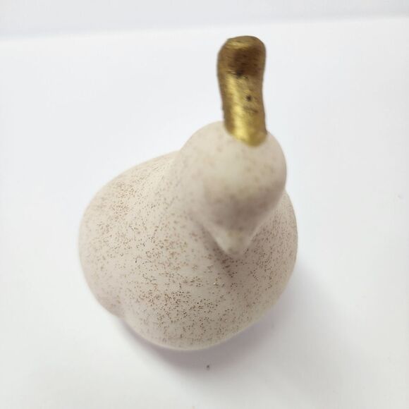 Vintage Set of 3 Ceramic White Glazed with Gold Quails - Picture 5 of 8